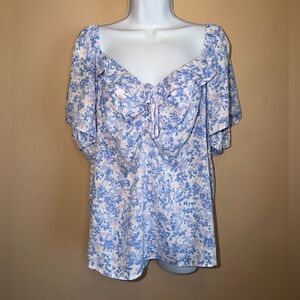 NWOT Lush Women’s Floral Blouse